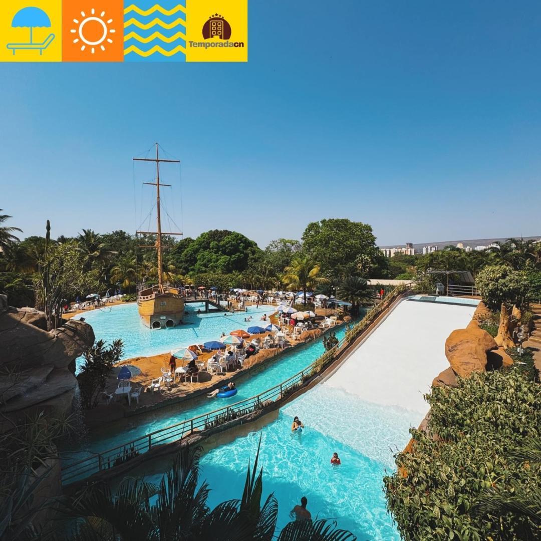 Piazza Com Acesso Ao Acqua Park - Gustavo Aparthotel Caldas Novas Esterno foto