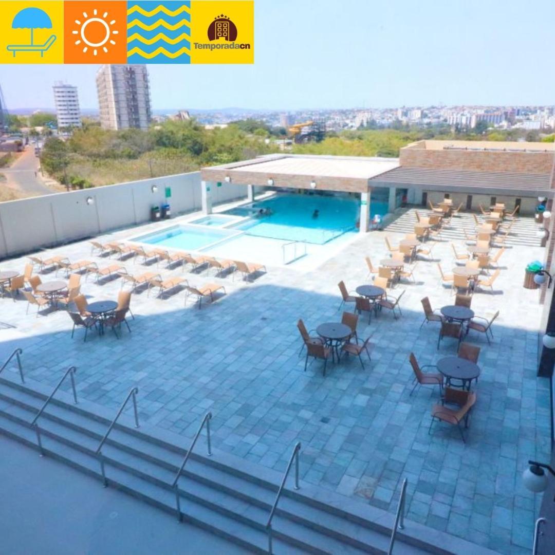 Piazza Com Acesso Ao Acqua Park - Gustavo Aparthotel Caldas Novas Esterno foto